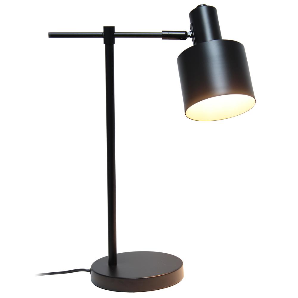 Mid Century Modern Metal Table Lamp, Black. Picture 8