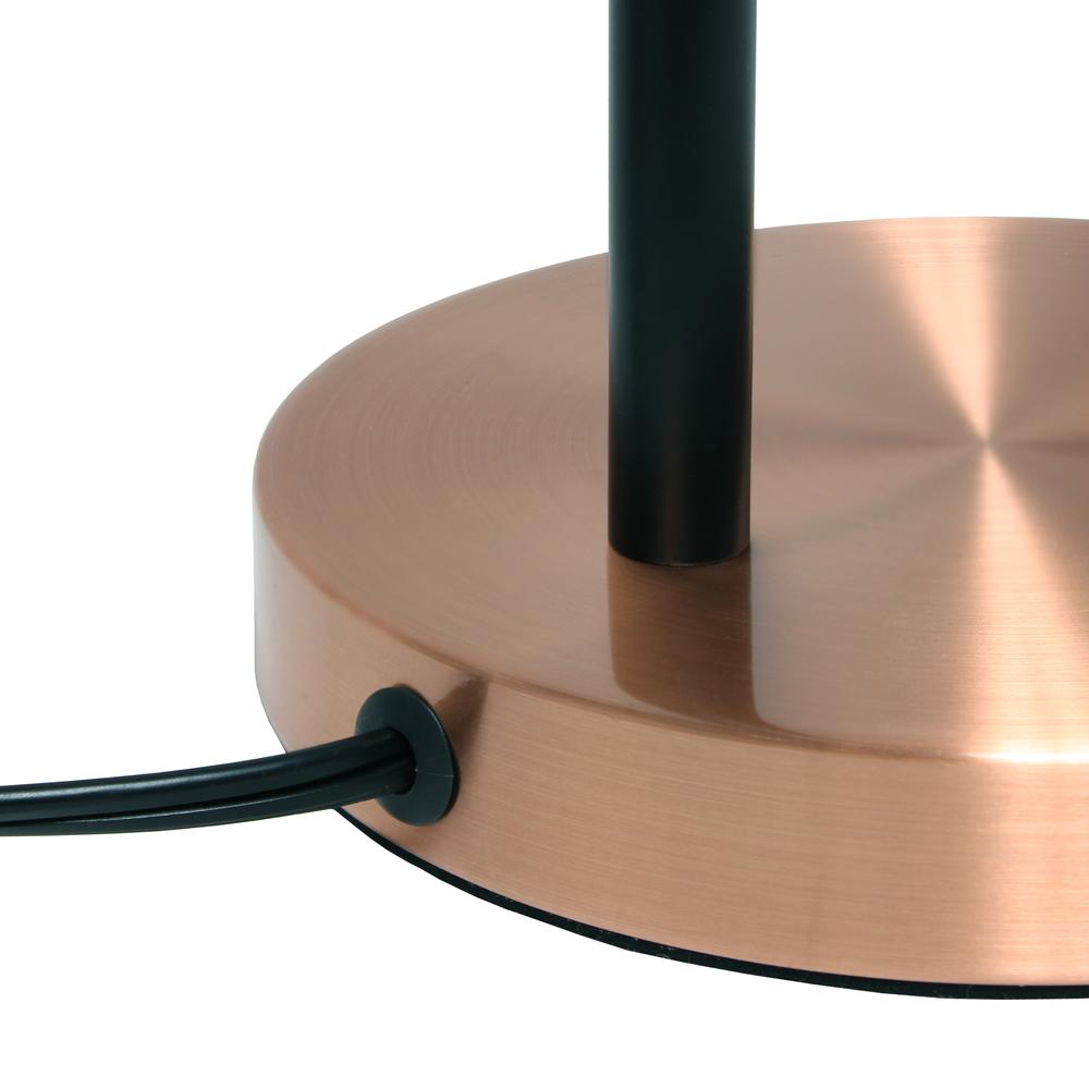 Mid Century Modern Metal Table Lamp, Rose Gold. Picture 2