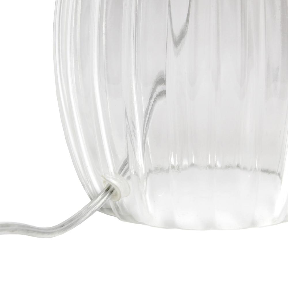 17.63" Contemporary Fluted Glass Bedside Table Lamp. Picture 2