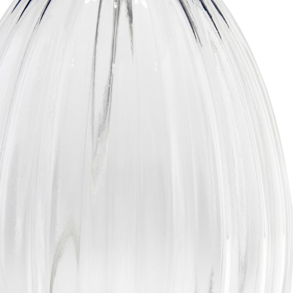 17.63" Contemporary Fluted Glass Bedside Table Lamp. Picture 7
