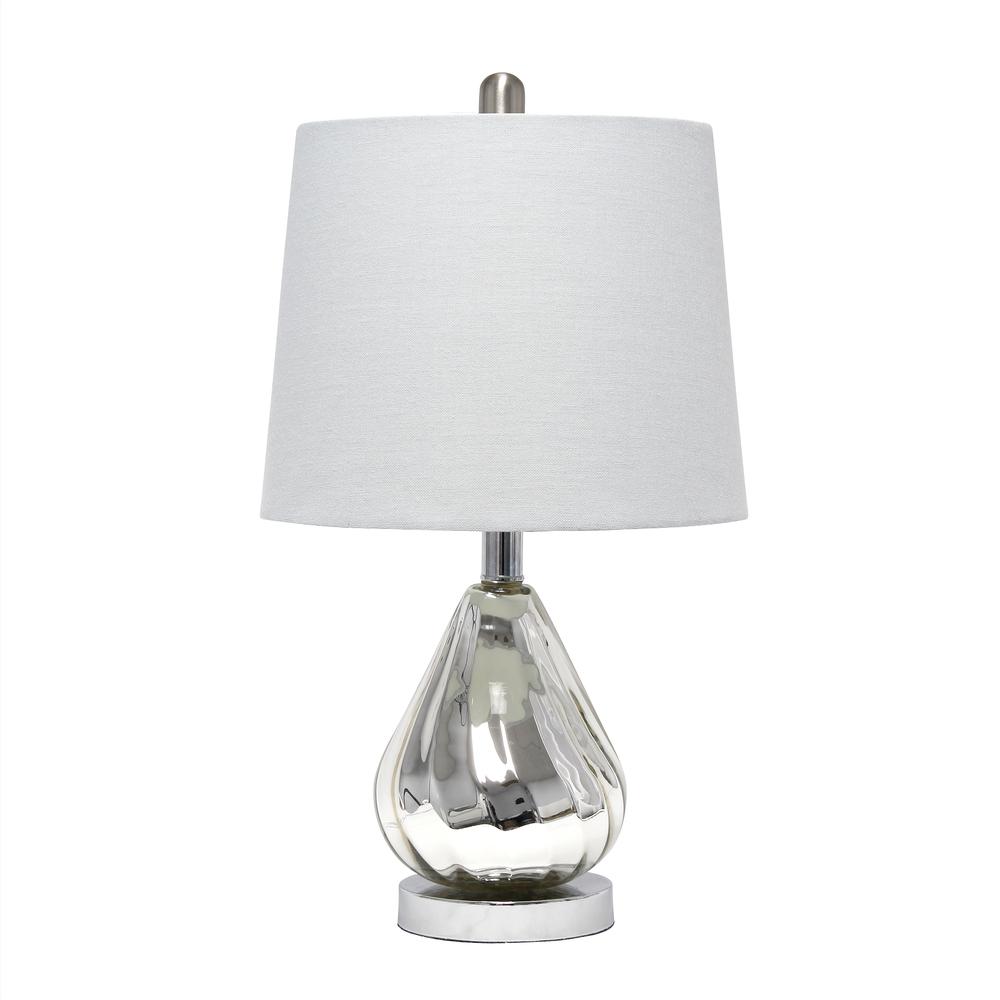 Kissy Pear Table Lamp with Gray Fabric Shade. Picture 6