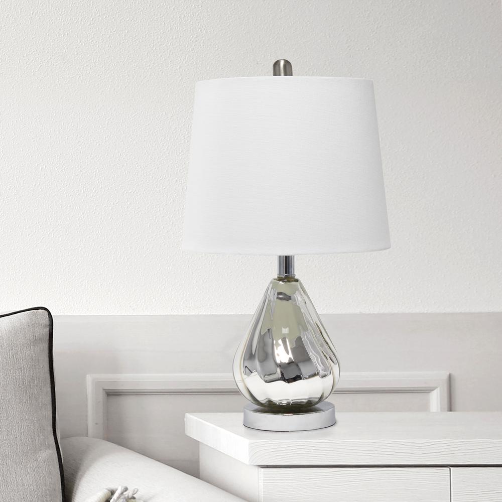 Kissy Pear Table Lamp with White Fabric Shade. Picture 2