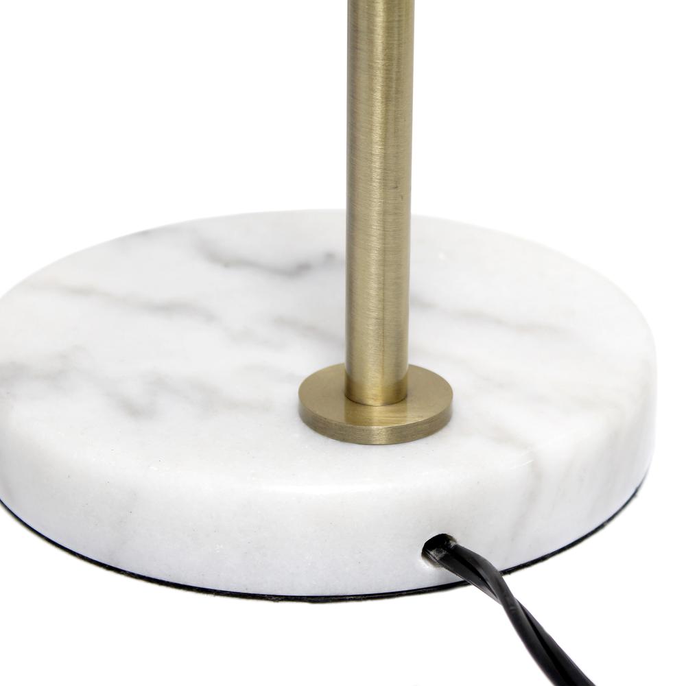 Studio Loft Globe Shade Table Desk Lamp With Marble Base and Antique Brass Arm. Picture 6