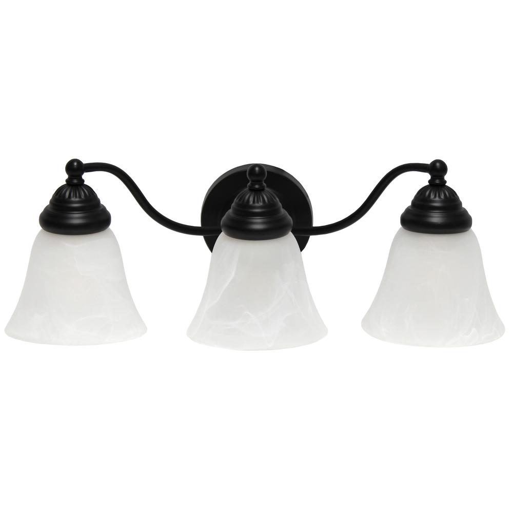Lalia Home Essentix Traditional Three Light Curved Metal. Picture 1
