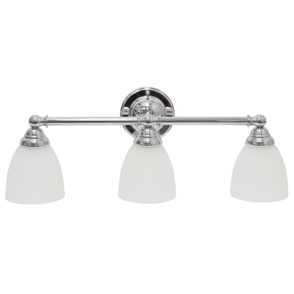 Traditional Three Light Metal and Vanity Uplight Downlight Wall Mounted Fixture. Picture 1