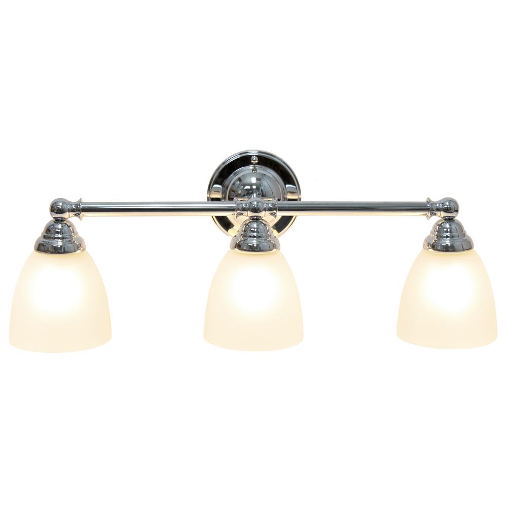 Traditional Three Light Metal and Vanity Uplight Downlight Wall Mounted Fixture. Picture 2