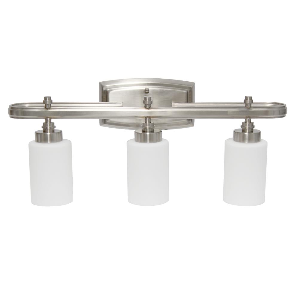 Contemporary Three Light Metal and Vanity Uplight Downlight Wall Mounted Fixture. Picture 1