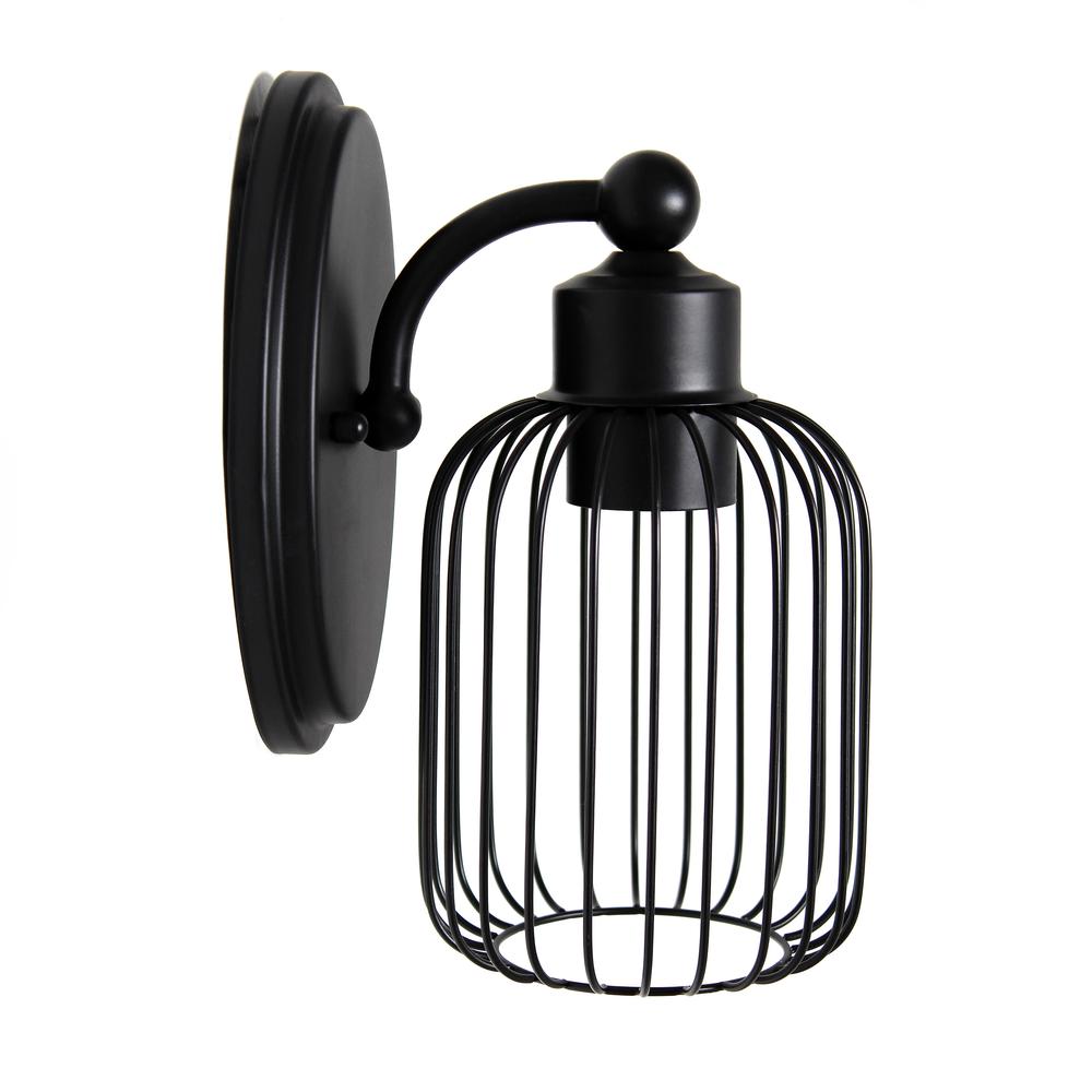 One Light Industrial Cage Wall Sconce Uplight Downlight Wall Mounted Fixture. Picture 4