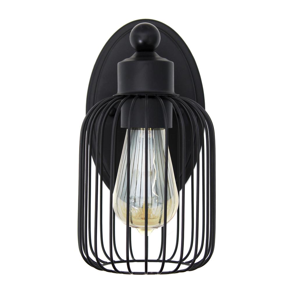 One Light Industrial Cage Wall Sconce Uplight Downlight Wall Mounted Fixture. Picture 2