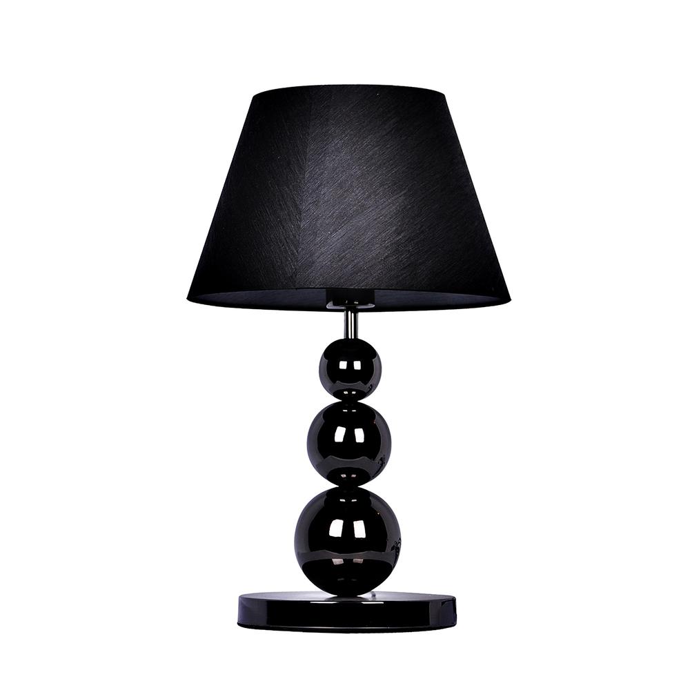 Pearl Black Chrome Metal Three Tier Ball Lamp. Picture 4