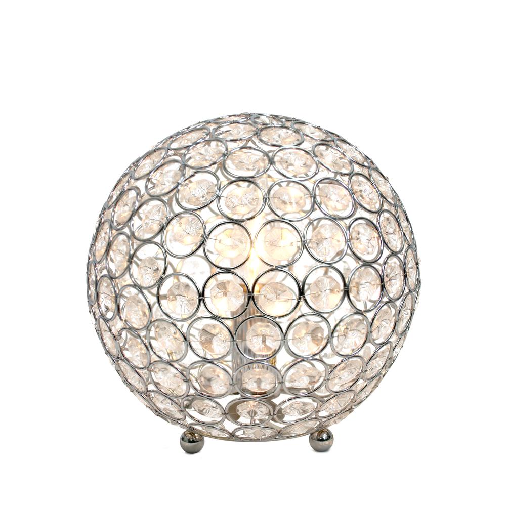 Crystal Ball Sequin Table Lamp Chrome. Picture 1