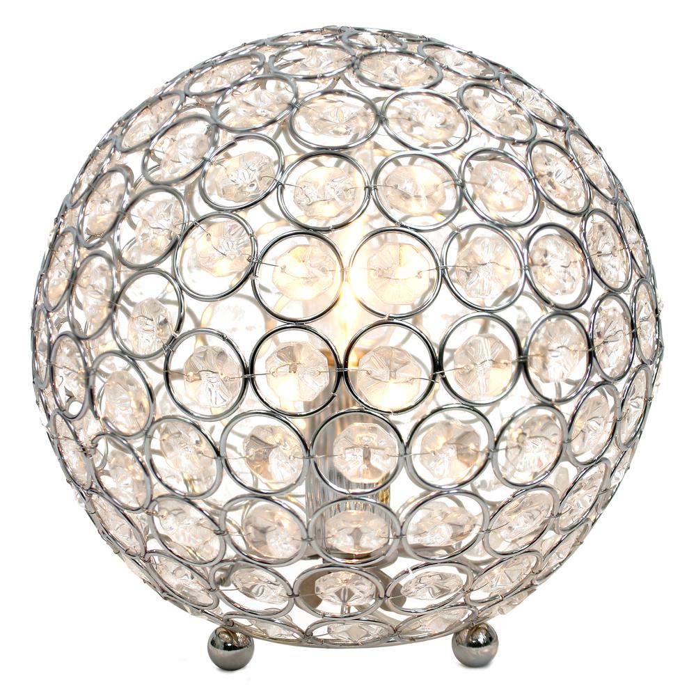 Crystal Ball Sequin Table Lamp Chrome. Picture 2