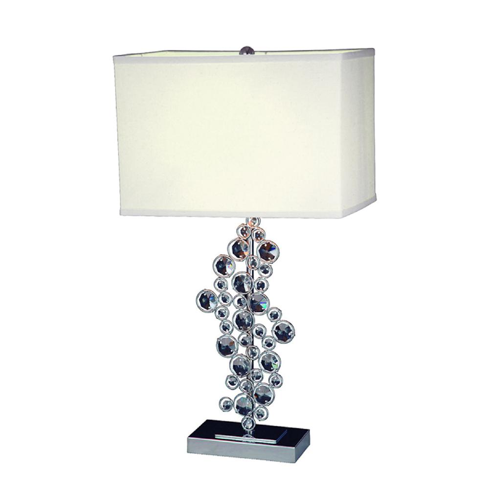 Prismatic Crystal Sequin and Chrome Table Lamp. Picture 1
