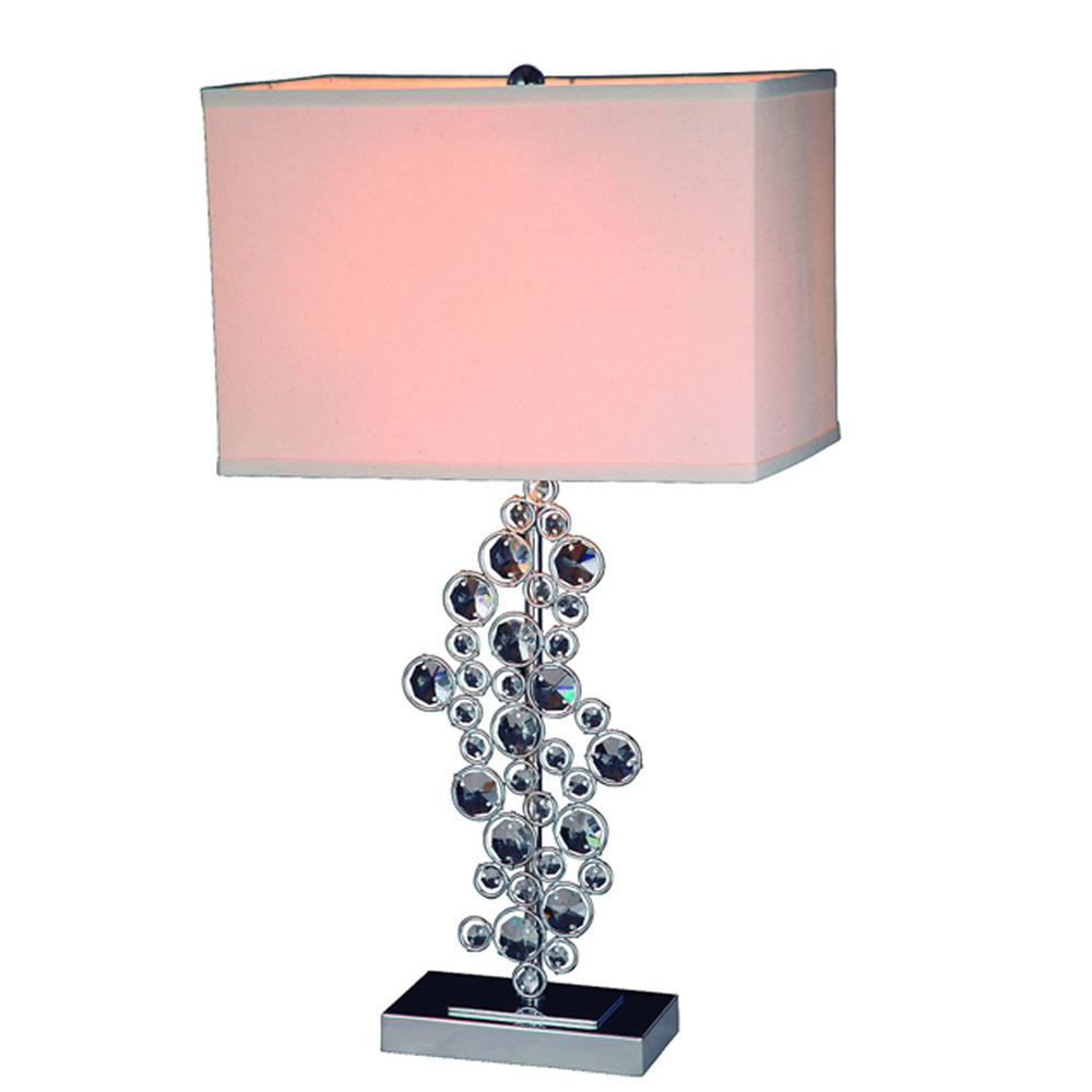 Prismatic Crystal Sequin and Chrome Table Lamp. Picture 2