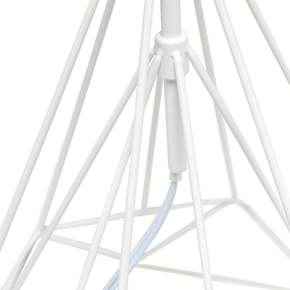 Wired Metal Table Lamp, White Matte. Picture 2