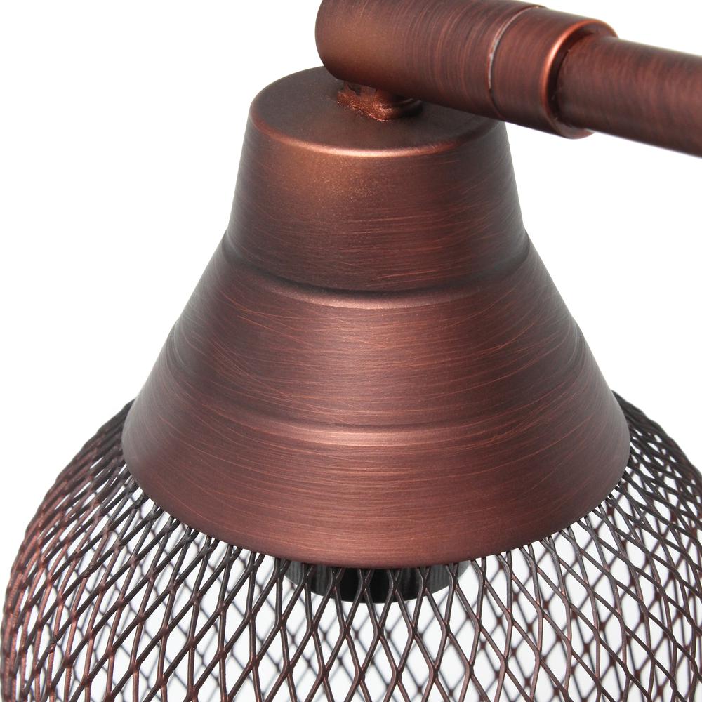 Elegant Designs Adjustable Table Lamp with Metal Netted Shade. Picture 5