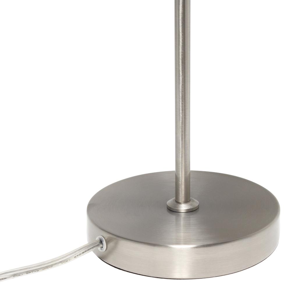 Elegant Designs Half Moon Table Lamp, Brushed Nickel. Picture 2