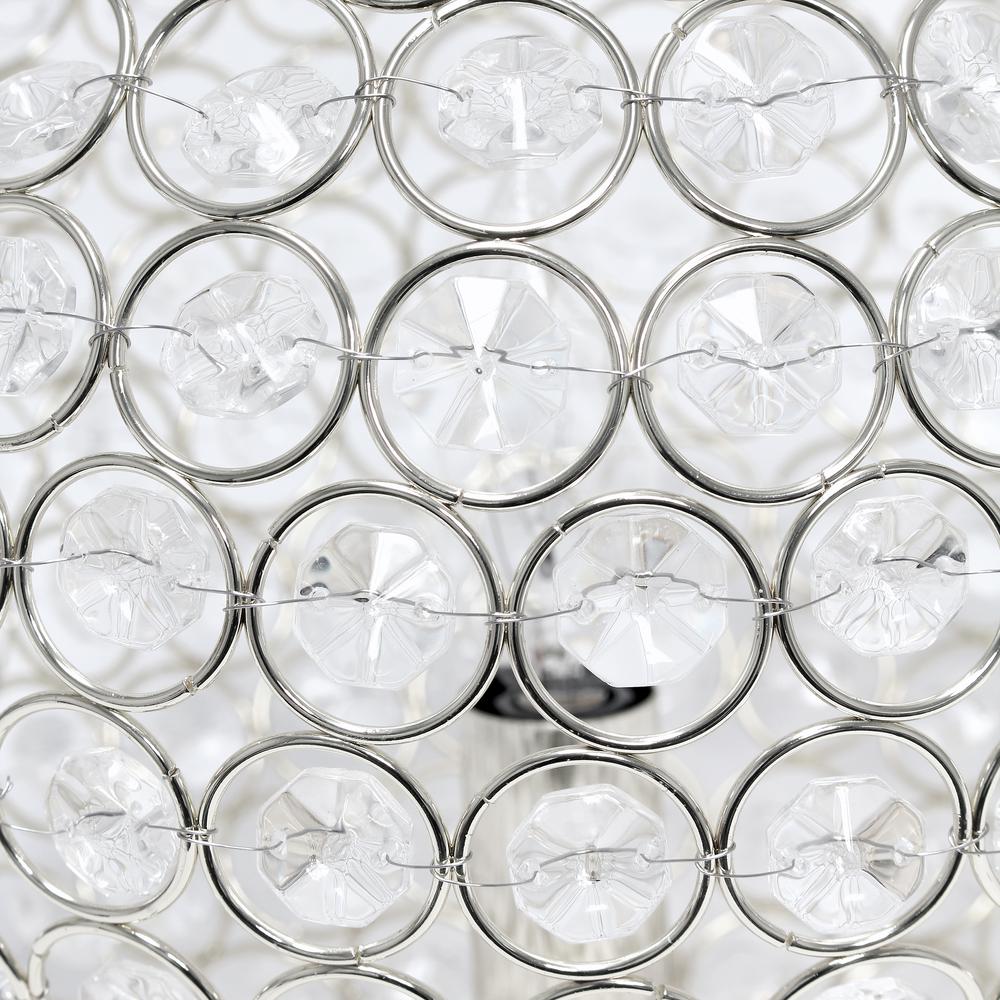 Elegant Designs Elipse 10 Inch Crystal Ball Sequin Table Lamp, Chrome