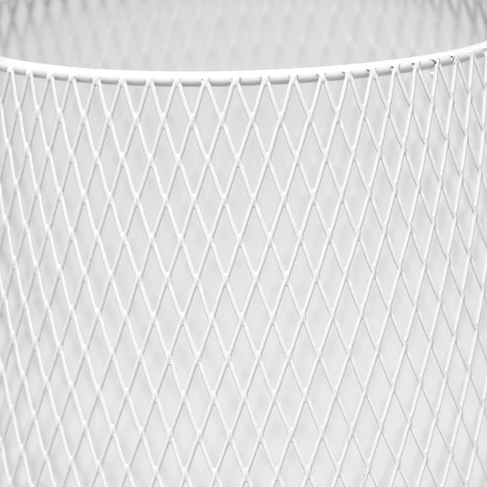 Simple Designs Gray Wired Mesh Uplight Table Lamp WHITE. Picture 3