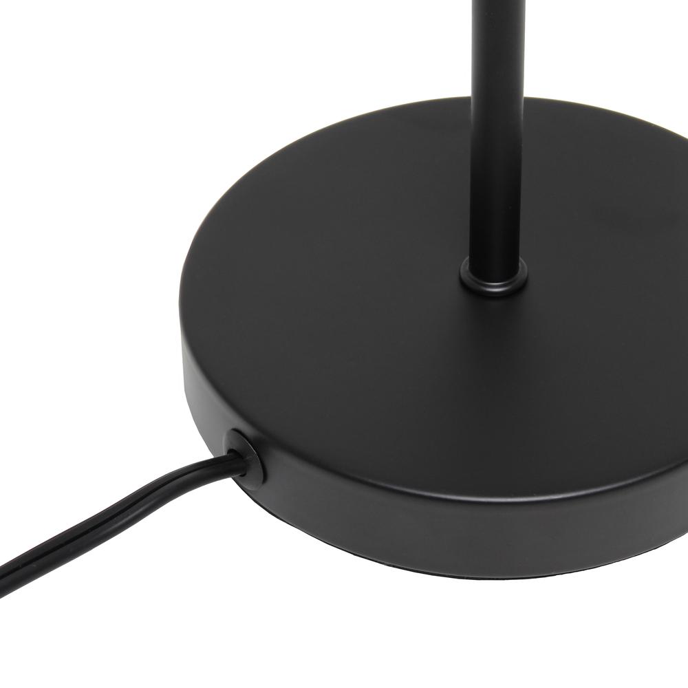 Simple Designs Modern Metal Table Lamp, Black. Picture 2