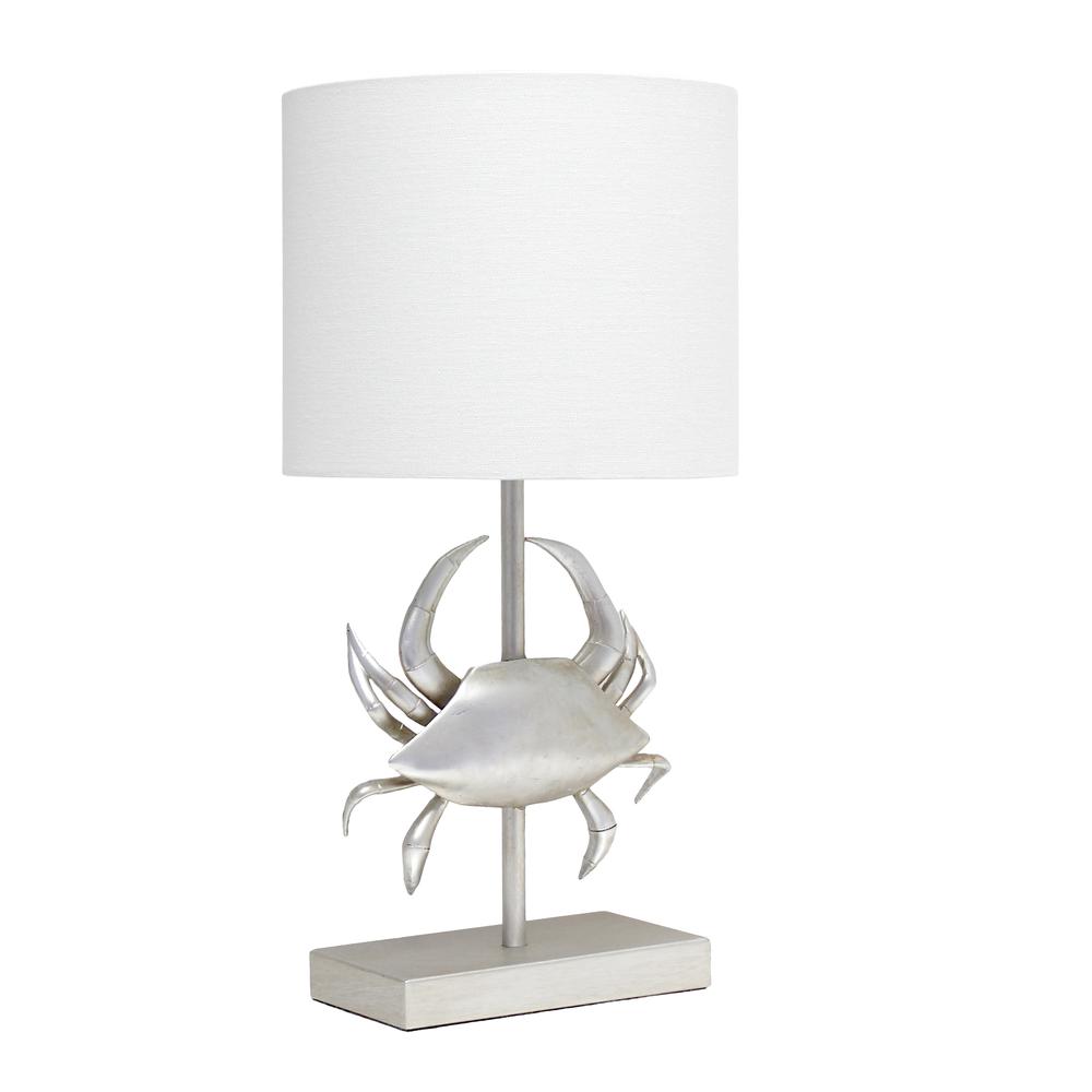 18.25" Polyresin Pinching Crab Shaped Bedside Table Desk Lamp. Picture 2