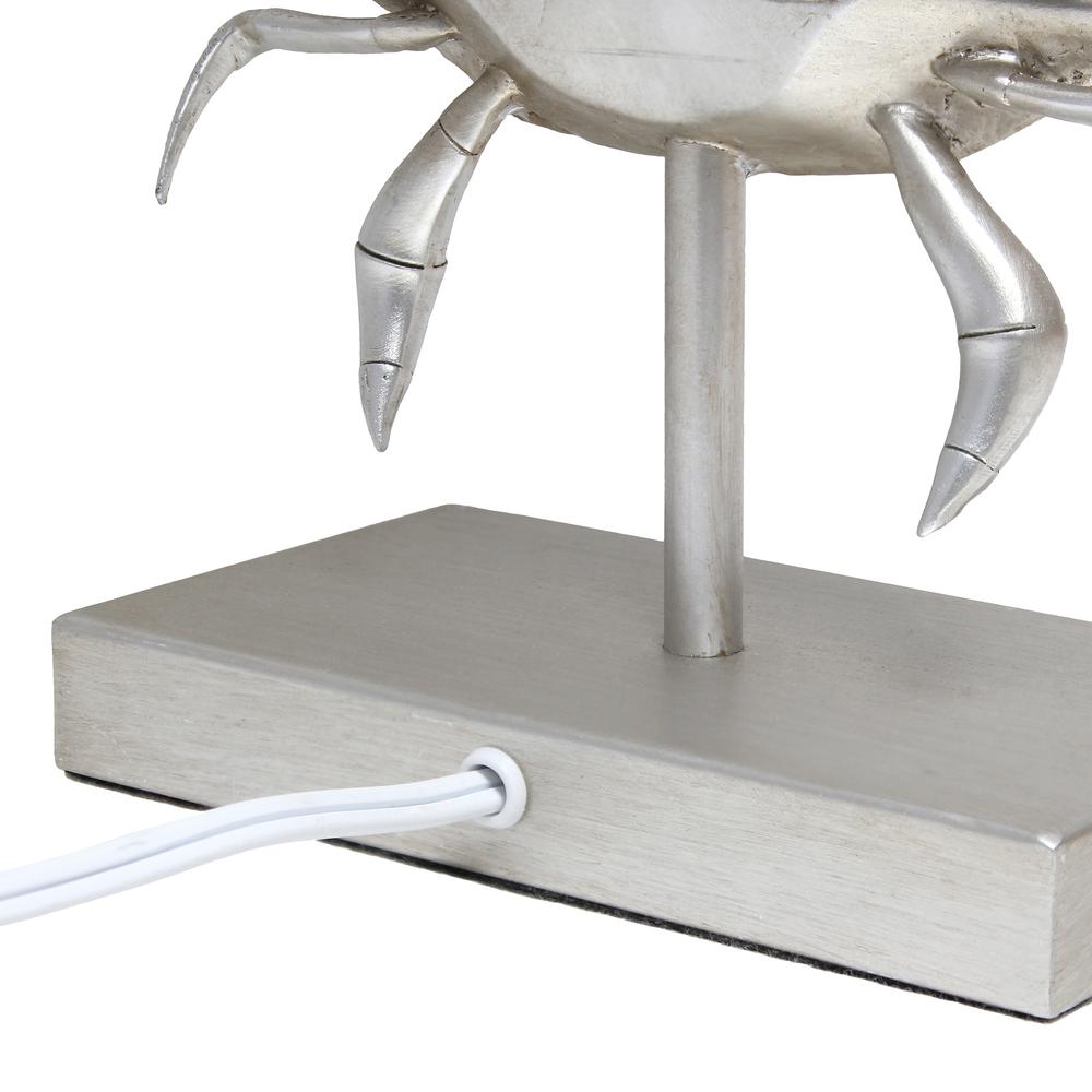 18.25" Polyresin Pinching Crab Shaped Bedside Table Desk Lamp. Picture 3