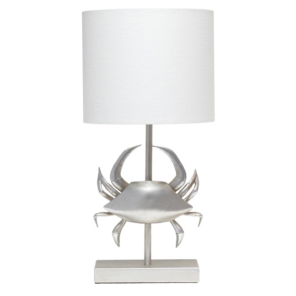 18.25" Polyresin Pinching Crab Shaped Bedside Table Desk Lamp. Picture 8
