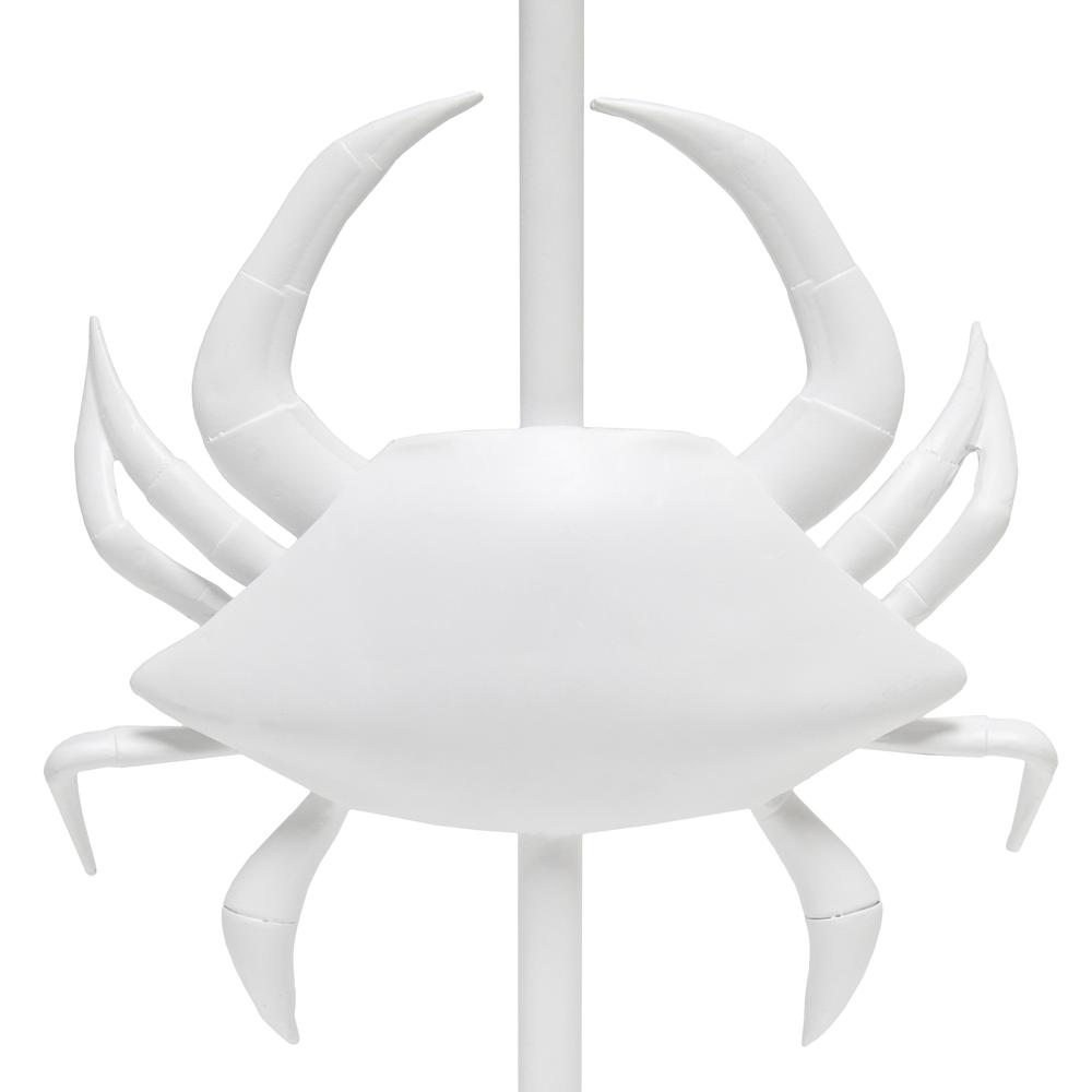 Simple Designs Shoreside 18.25" Tall Pinching Crab Shaped Bedside Table Desk Lamp Light Beige. Picture 5