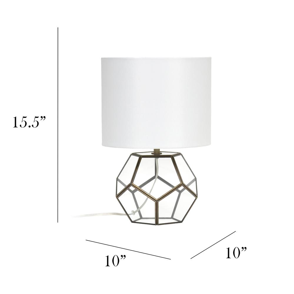 Elegant Designs Glass and Brass Sphere Table Lamp. Picture 6