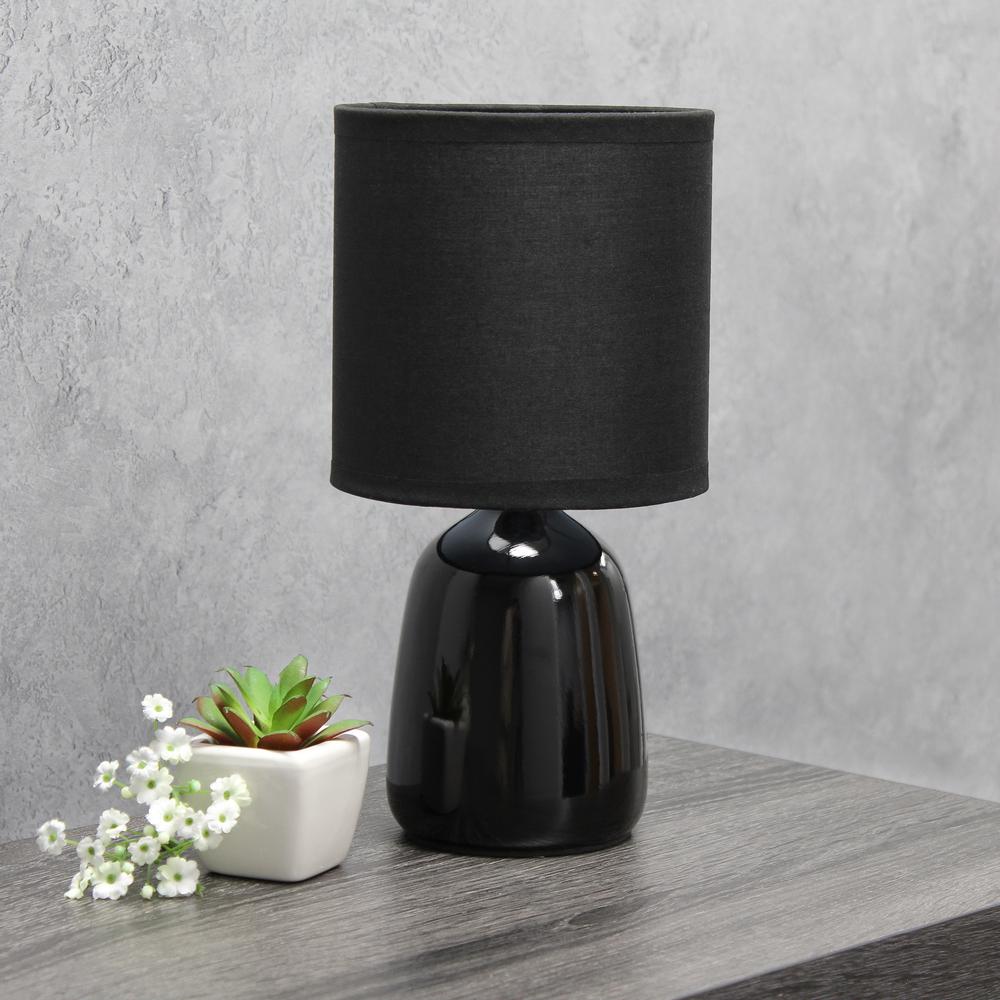 Simple Designs 10.04" Tall Desk Lamp, Black. Picture 3