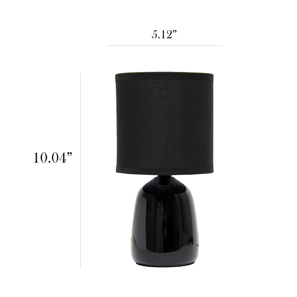 Simple Designs 10.04" Tall Desk Lamp, Black. Picture 5