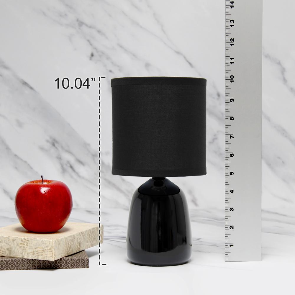 Simple Designs 10.04" Tall Desk Lamp, Black. Picture 8