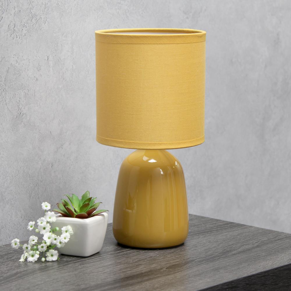 Simple Designs 10.04" Tall Desk Lamp, Mustard Yellow. Picture 4