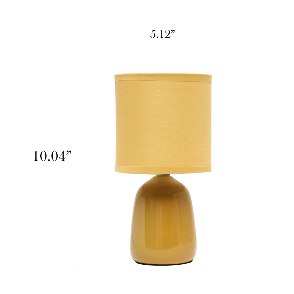 Simple Designs 10.04" Tall Desk Lamp, Mustard Yellow. Picture 6