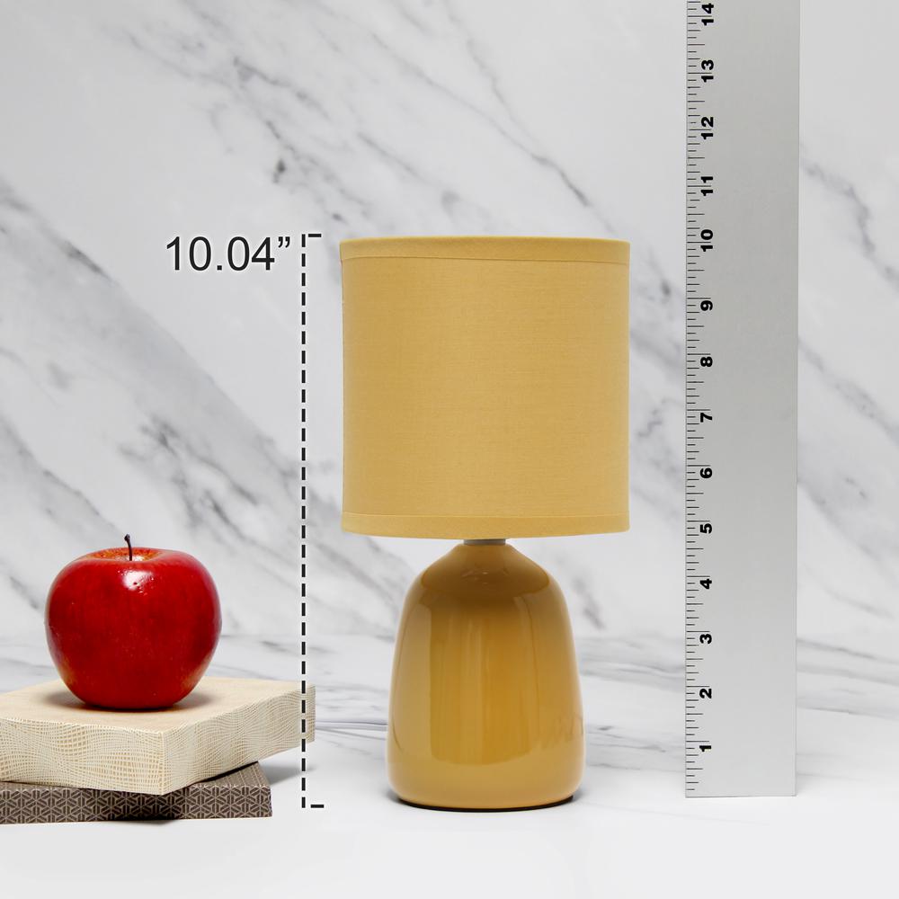 Simple Designs 10.04" Tall Desk Lamp, Mustard Yellow. Picture 9