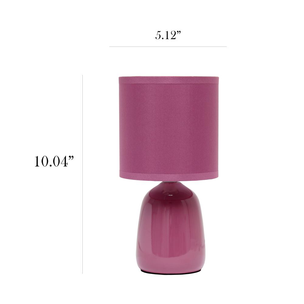 Simple Designs 10.04" Tall Desk Lamp, Mauve. Picture 5
