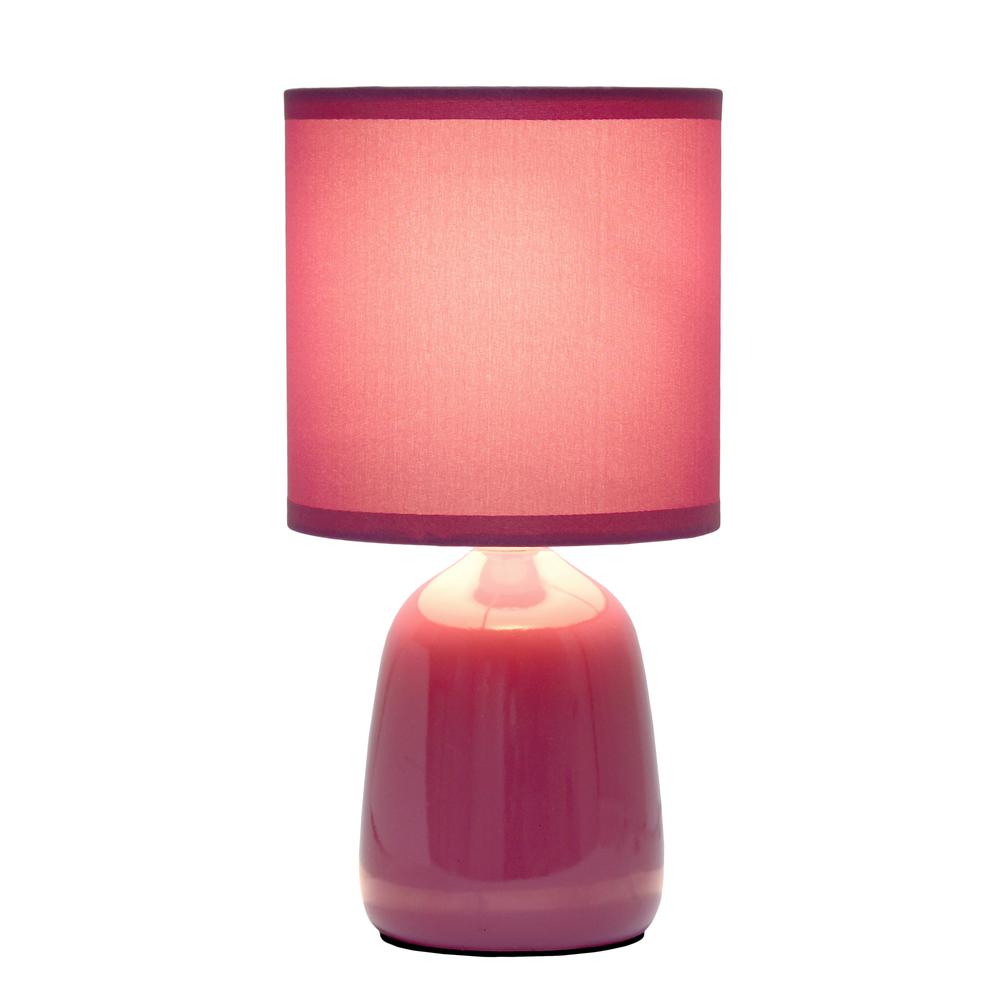 Simple Designs 10.04" Tall Desk Lamp, Mauve. Picture 7