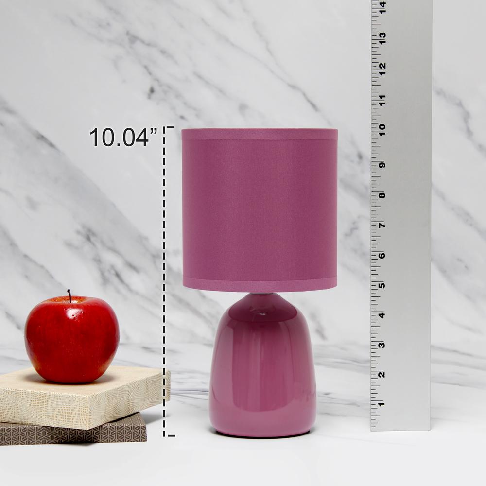 Simple Designs 10.04" Tall Desk Lamp, Mauve. Picture 8