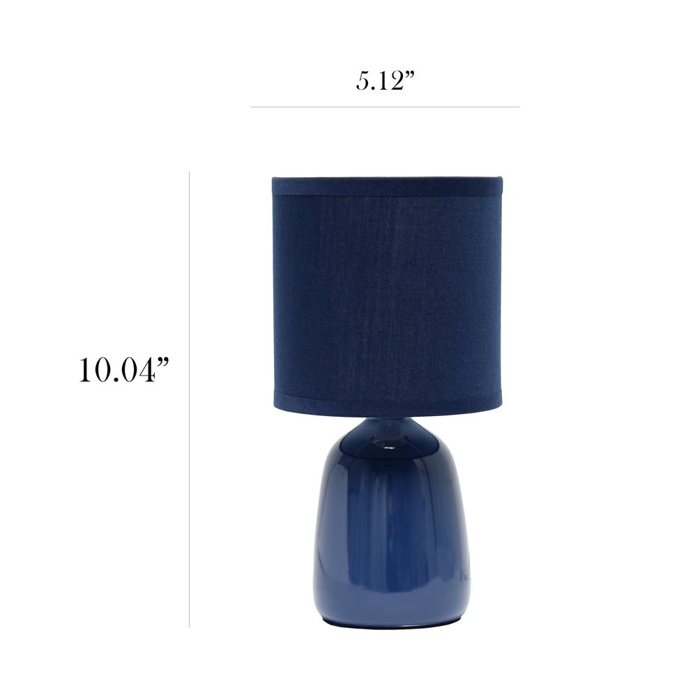 10.04" Tall Traditional Ceramic Thimble Base Bedside Table Desk Lamp. Picture 6
