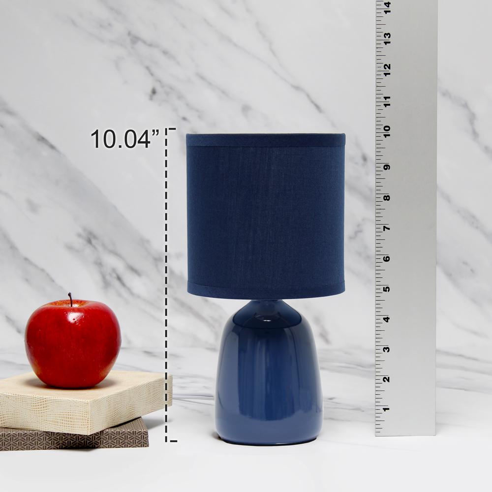 Simple Designs 10.04" Tall Desk Lamp, Navy. Picture 9