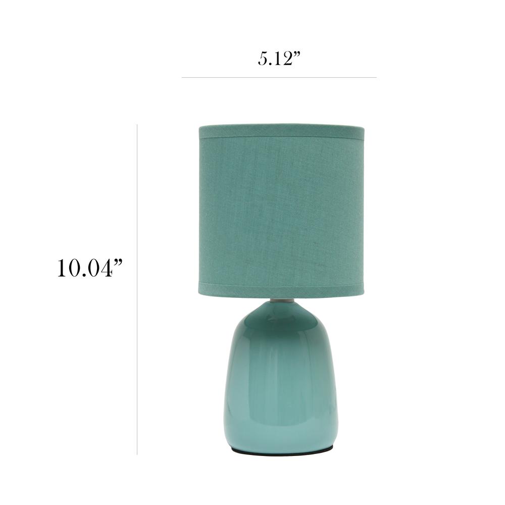 Simple Designs 10.04" Tall Desk Lamp, Seafoam. Picture 6