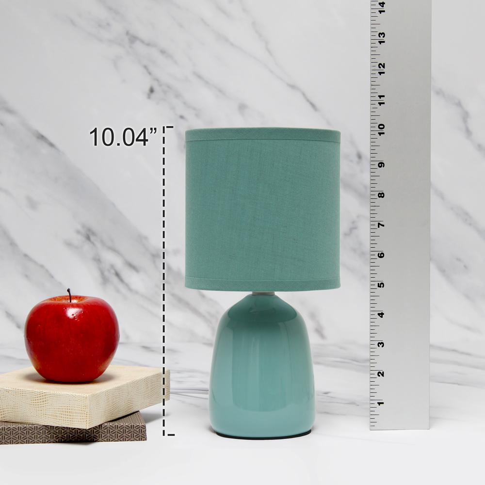 Simple Designs 10.04" Tall Desk Lamp, Seafoam. Picture 9