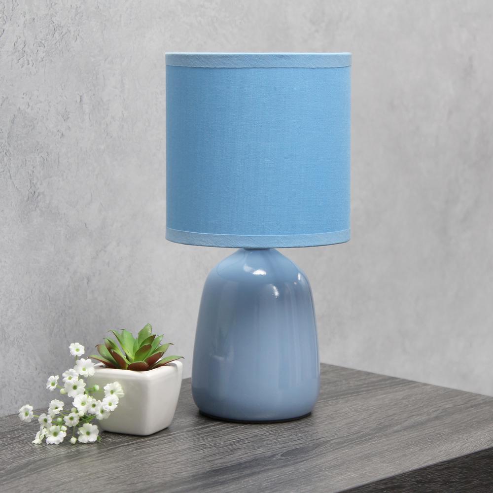 Simple Designs 10.04" Tall Desk Lamp, Sky Blue. Picture 4
