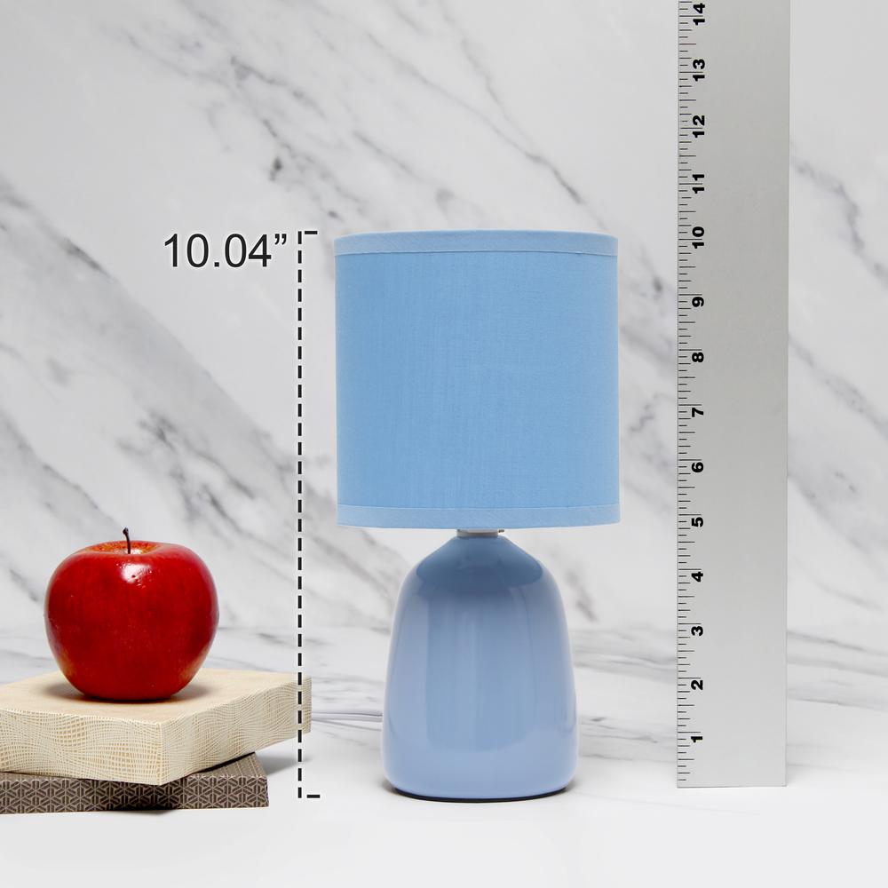 Simple Designs 10.04" Tall Desk Lamp, Sky Blue. Picture 9