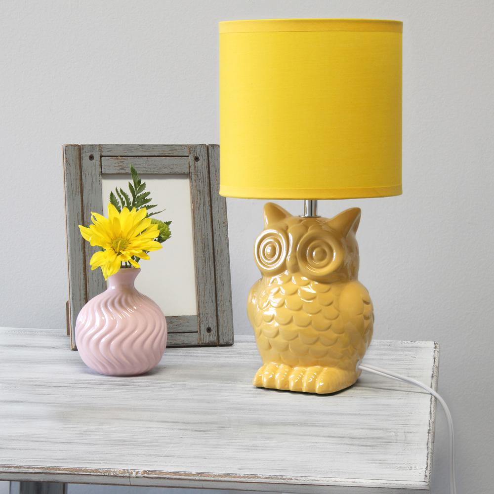 Simple Designs 12.8" Tall Desk Lamp, Dandelion Yellow. Picture 4