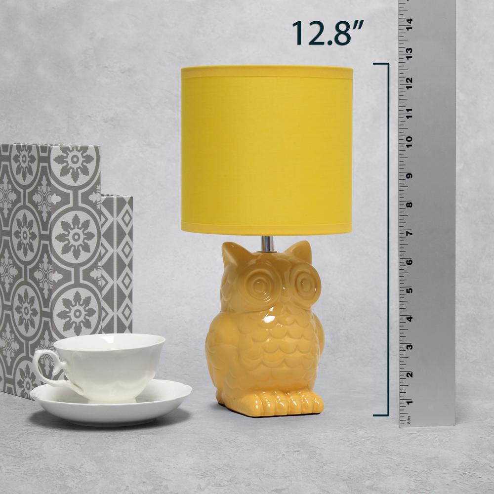 Simple Designs 12.8" Tall Desk Lamp, Dandelion Yellow. Picture 9
