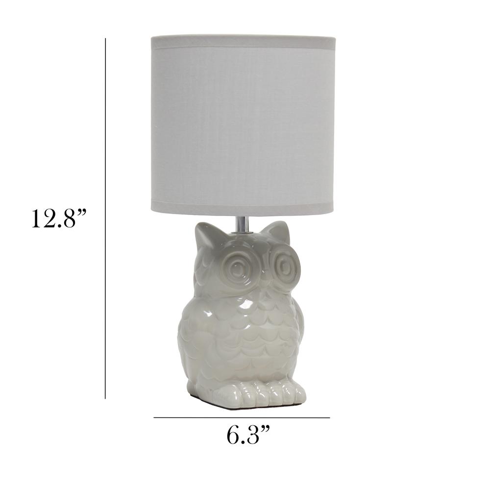 Simple Designs 12.8" Tall Desk Lamp, Gray. Picture 5