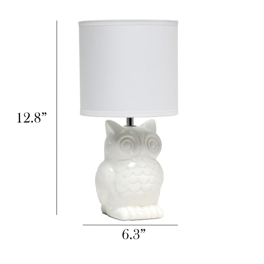 Simple Designs 12.8" Tall Desk Lamp, Off White. Picture 6