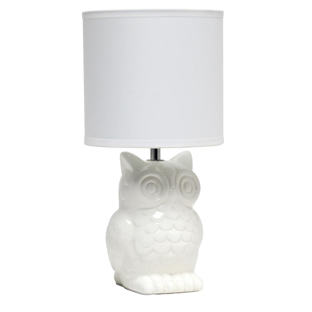 Simple Designs 12.8" Tall Desk Lamp, Off White. Picture 1
