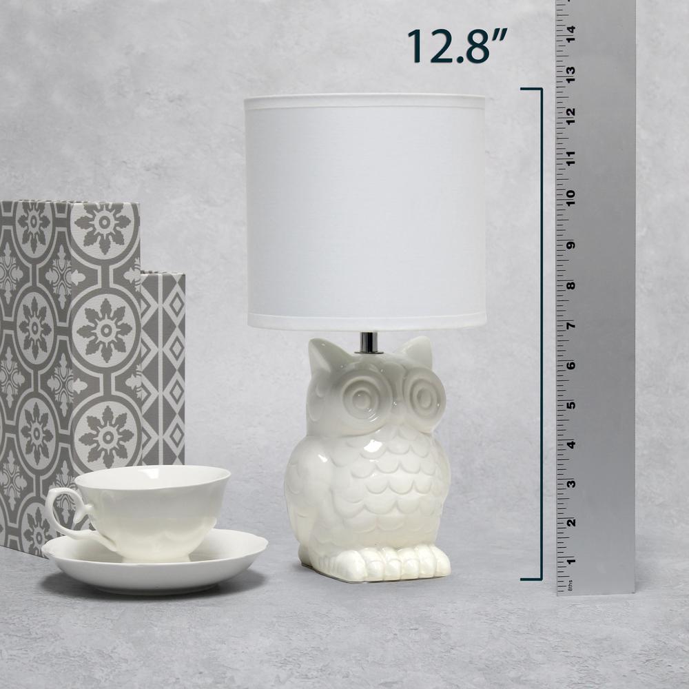 Simple Designs 12.8" Tall Desk Lamp, Off White. Picture 9